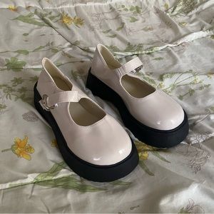 Temu Flower Platform Mary Janes